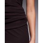 Forever New bandeau draped detail maxi dress in chocolate