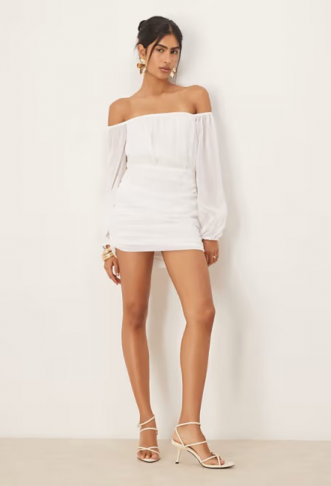 SNDYS bardot mesh long...