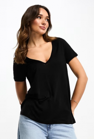 ASOS DESIGN relaxed v-neck...