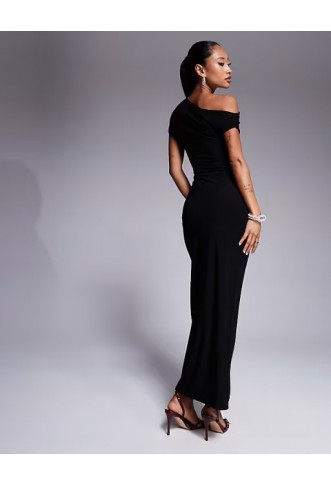 Kaiia exclusive double layered slinky maxi dress