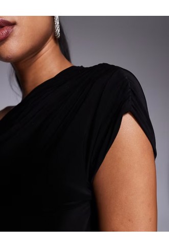 Kaiia exclusive double layered slinky maxi dress