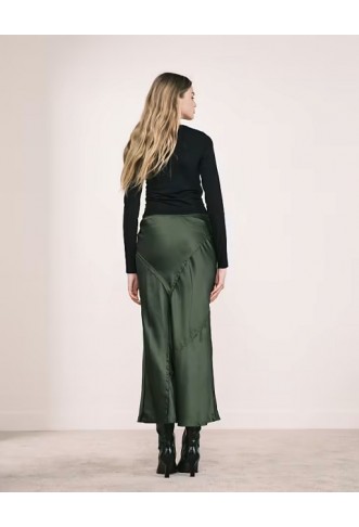 ASOS DESIGN spliced seam detail satin maxi skirt