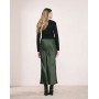 ASOS DESIGN spliced seam detail satin maxi skirt