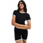 ASOS DESIGN scoop back playsuit in black