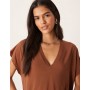 ASOS DESIGN breatheMAX™ lyocell drapey v neck t-shirt