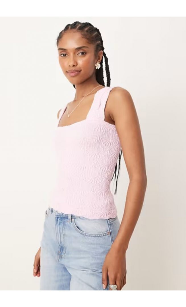 Free People love letter textured cami top