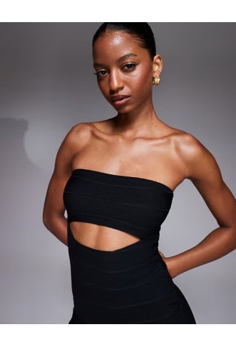 Kaiia exclusive bandeau cutout bandage mini dress