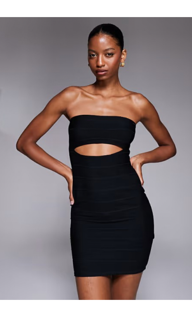 Kaiia exclusive bandeau cutout bandage mini dress