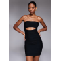 Kaiia exclusive bandeau cutout bandage mini dress