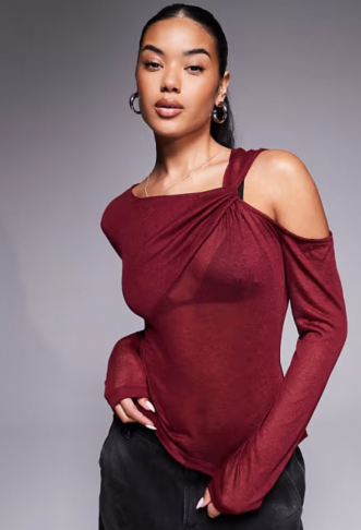 ASOS DESIGN knit-look semi...