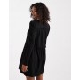 Miss Selfridge ruffle smock mini dress in black