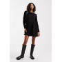 Miss Selfridge ruffle smock mini dress in black