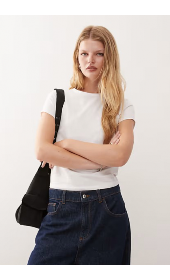 COLLUSION fitted t-shirt in white