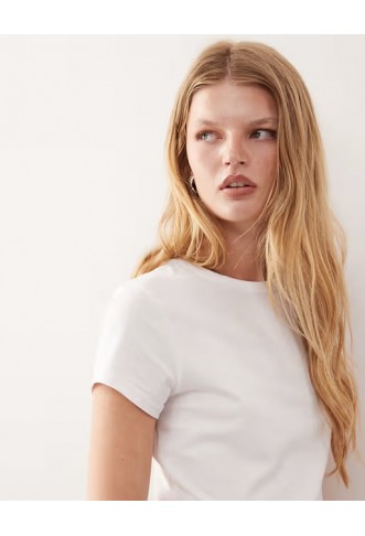 COLLUSION fitted t-shirt in white