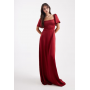 Maids to Measure Bridesmaid square neck flutter sleeve maxi dress