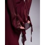 Daska chiffon ruffle maxi dress in burgundy