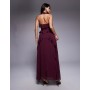 Forever New ruffle midaxi dress in port