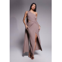 ASOS DESIGN asymmetric one shoulder crepe maxi dress