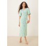 YAS textured iridescent sequin midaxi tea dress