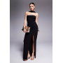 Vesper bengaline choker neck detail bandeau side split maxi dress
