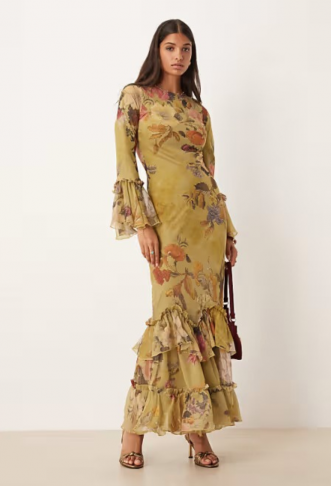 ASOS DESIGN tiered ruffle...