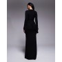 ASOS DESIGN asymmetrical angel sleeve maxi dress