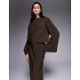 ASOS DESIGN long sleeve tucked waist bias maxi dress