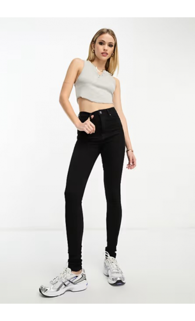 ASOS DESIGN Tall skinny jeans in black