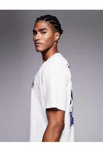 ADPT oversized t-shirt with rogue backprint in cream