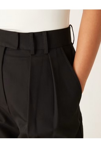 ASOS DESIGN tailored wide leg trousers with pleat detail