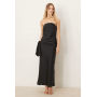 Abercrombie & Fitch strapless bow detail maxi dress in black