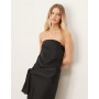 Abercrombie & Fitch strapless bow detail maxi dress in black