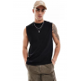 ADPT oversized vest in black
