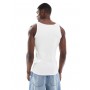 ASOS DESIGN Essentials muscle fit vest with square neck in white