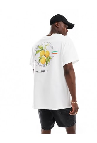 ASOS DESIGN oversized t-shirt with limoncello graphic