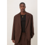 ASOS DESIGN slouchy oversized suit jacket in brown