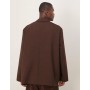 ASOS DESIGN slouchy oversized suit jacket in brown