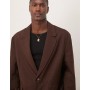 ASOS DESIGN slouchy oversized suit jacket in brown