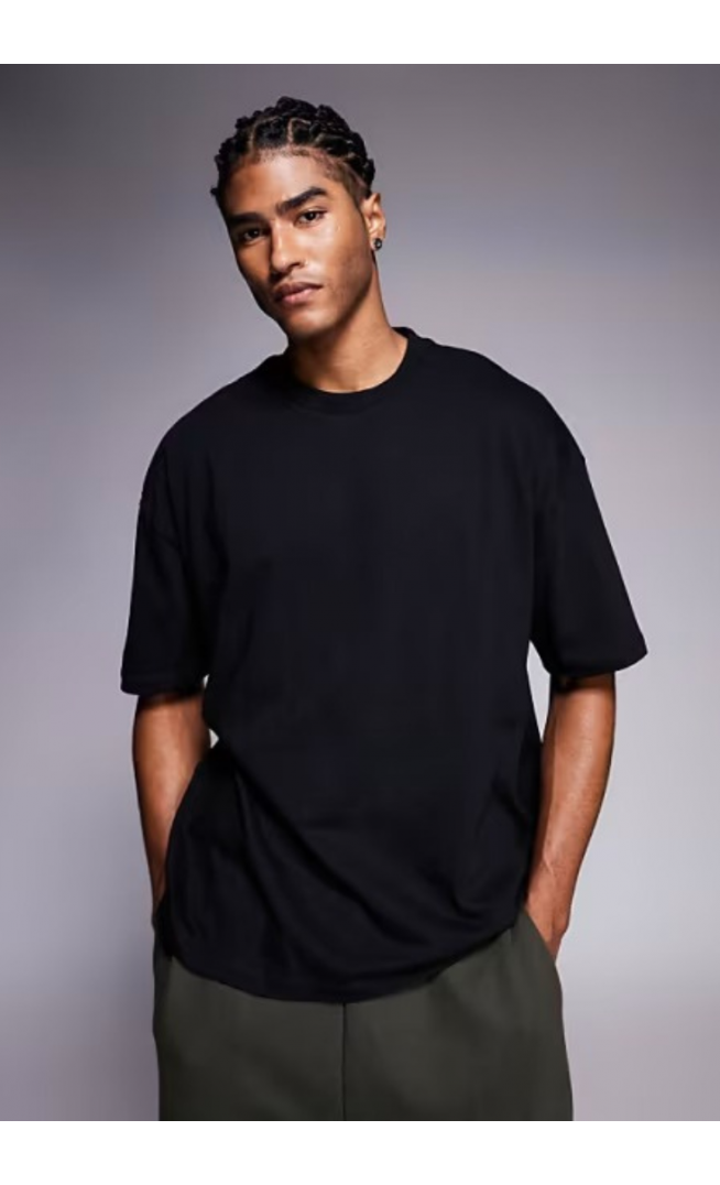 ASOS DESIGN Essentials oversized t-shirt in black