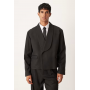 ASOS DESIGN boxy suit jacket in black jacquard