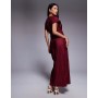ASOS DESIGN twist front plisse sleeveless maxi dress