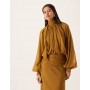 ASOS DESIGN high neck drape chiffon maxi dress