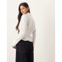 ASOS DESIGN fitted ruched shirt in white