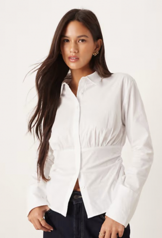 ASOS DESIGN fitted ruched...