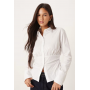 ASOS DESIGN fitted ruched shirt in white