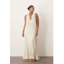 ARRANGE Curve beaded fringe maxi dress with splits