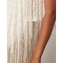 ARRANGE Curve beaded fringe maxi dress with splits