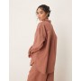ASOS DESIGN oversized linen look shirt co-ord