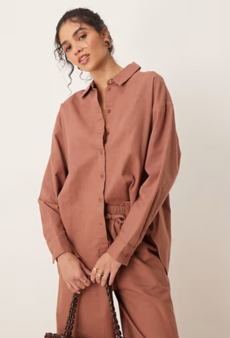 ASOS DESIGN oversized linen...