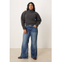 ASOS DESIGN Curve relaxed flare jean in dark midwash